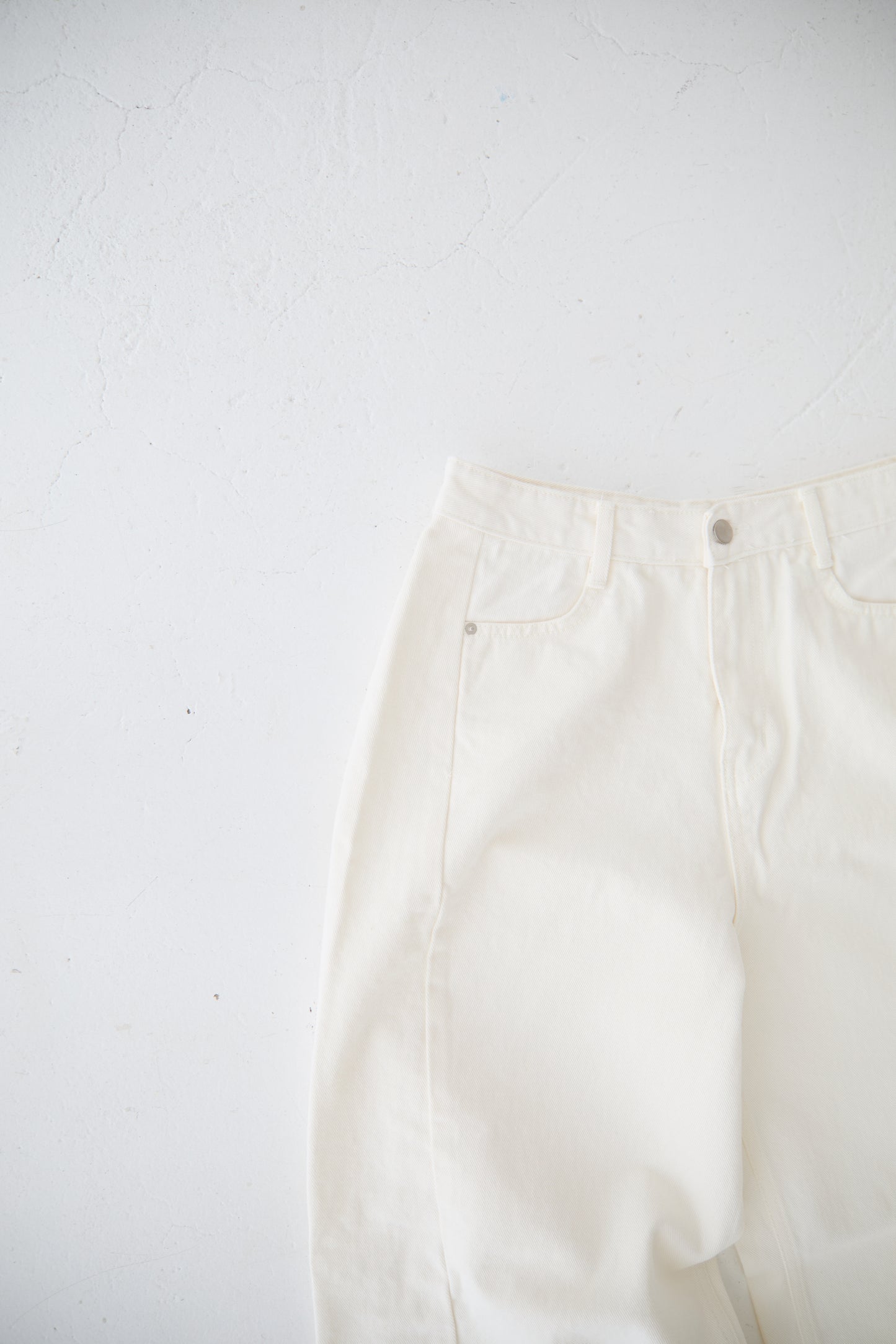 straight white denim