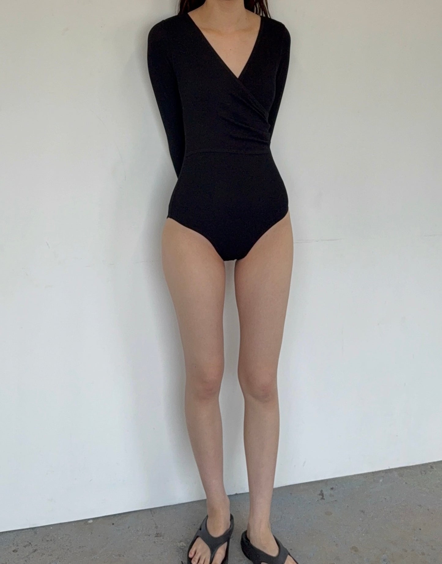 natural long sleeve swimwear