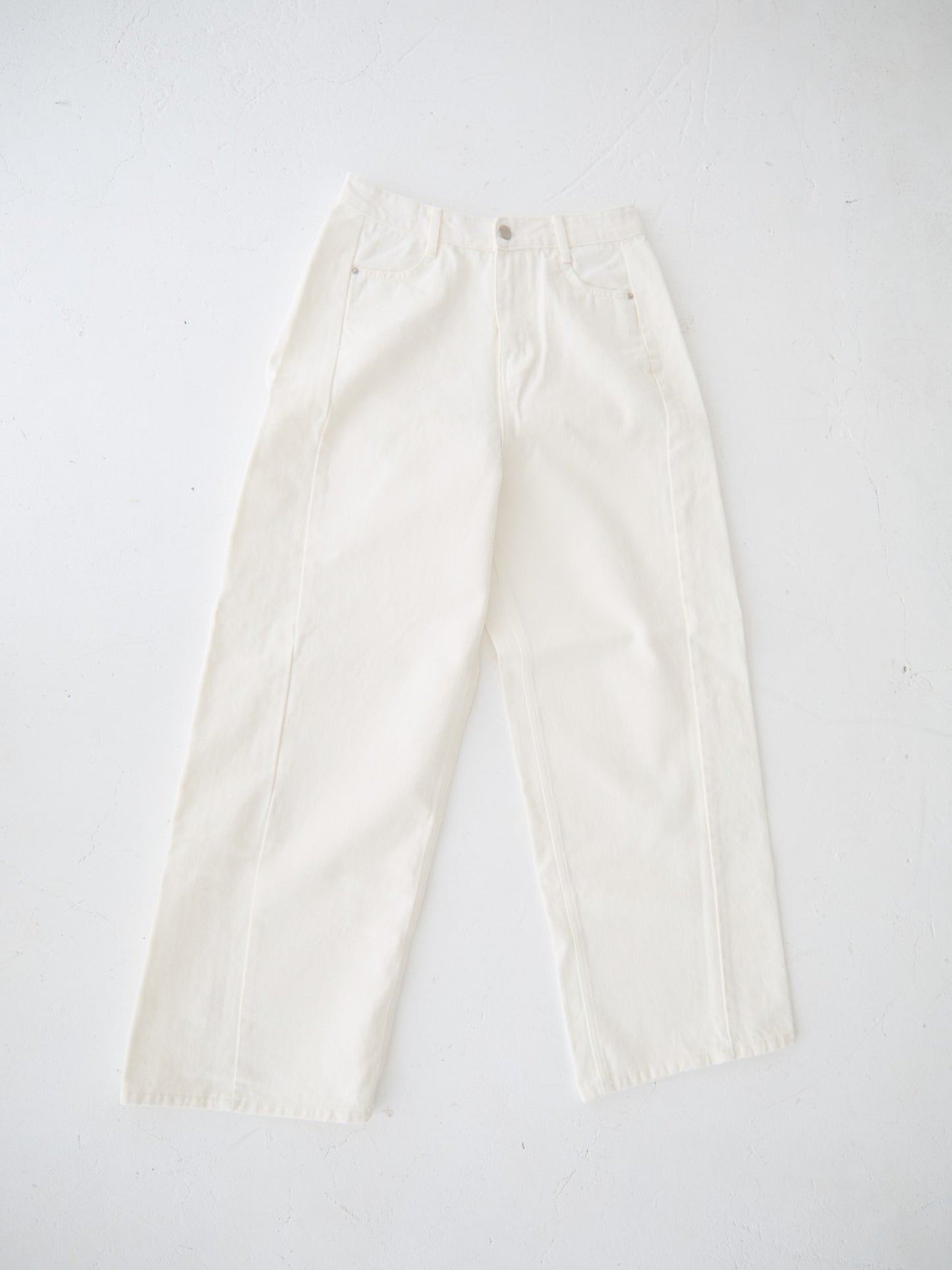 straight white denim