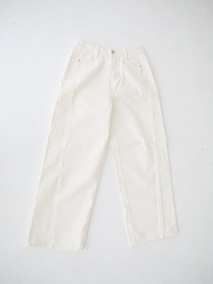 straight white denim