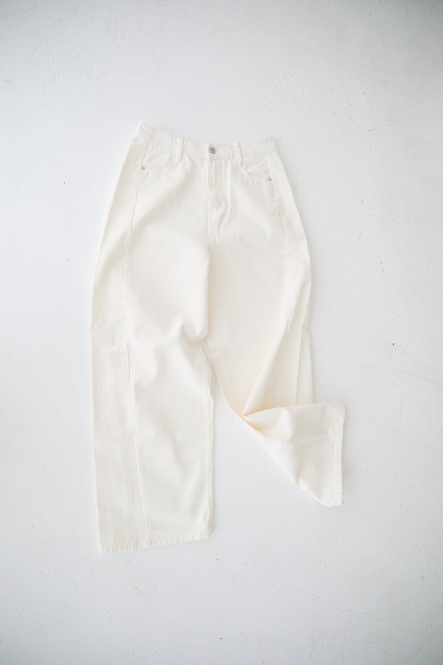 straight white denim
