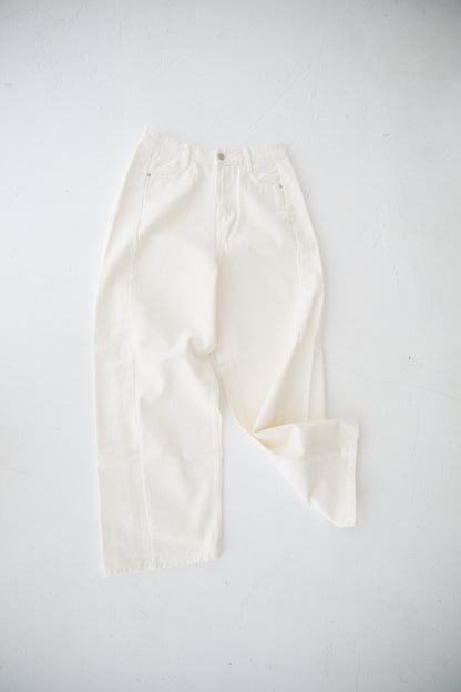 straight white denim