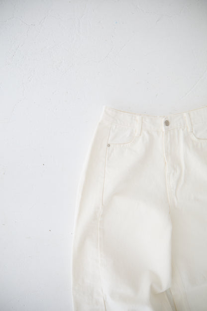 straight white denim