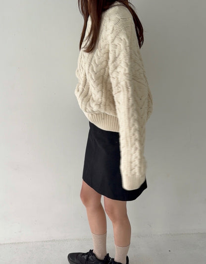 NUKU wool mini skirt