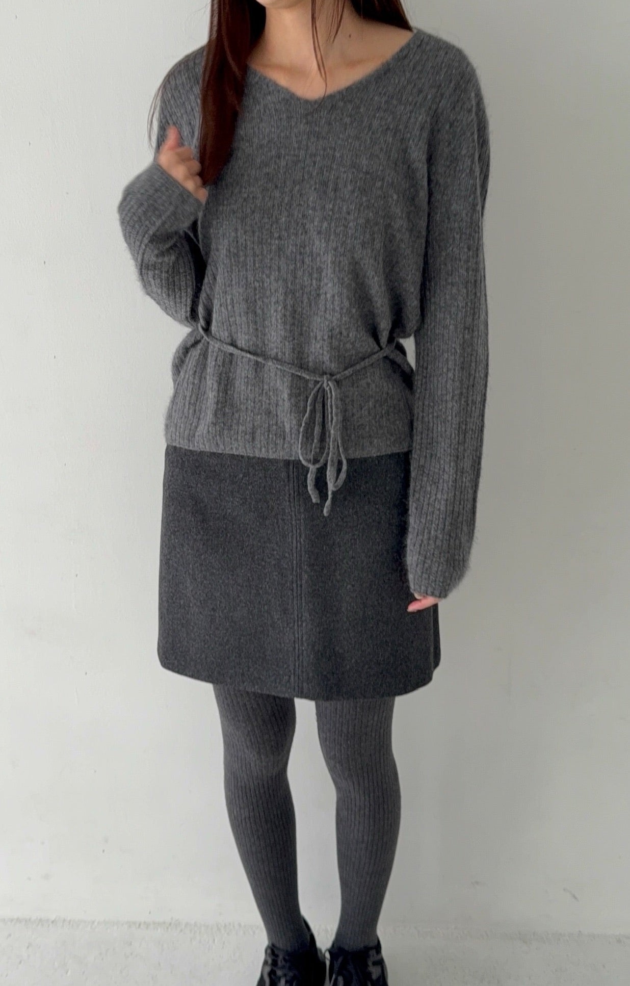NUKU wool mini skirt