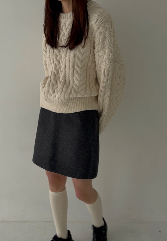 NUKU wool mini skirt