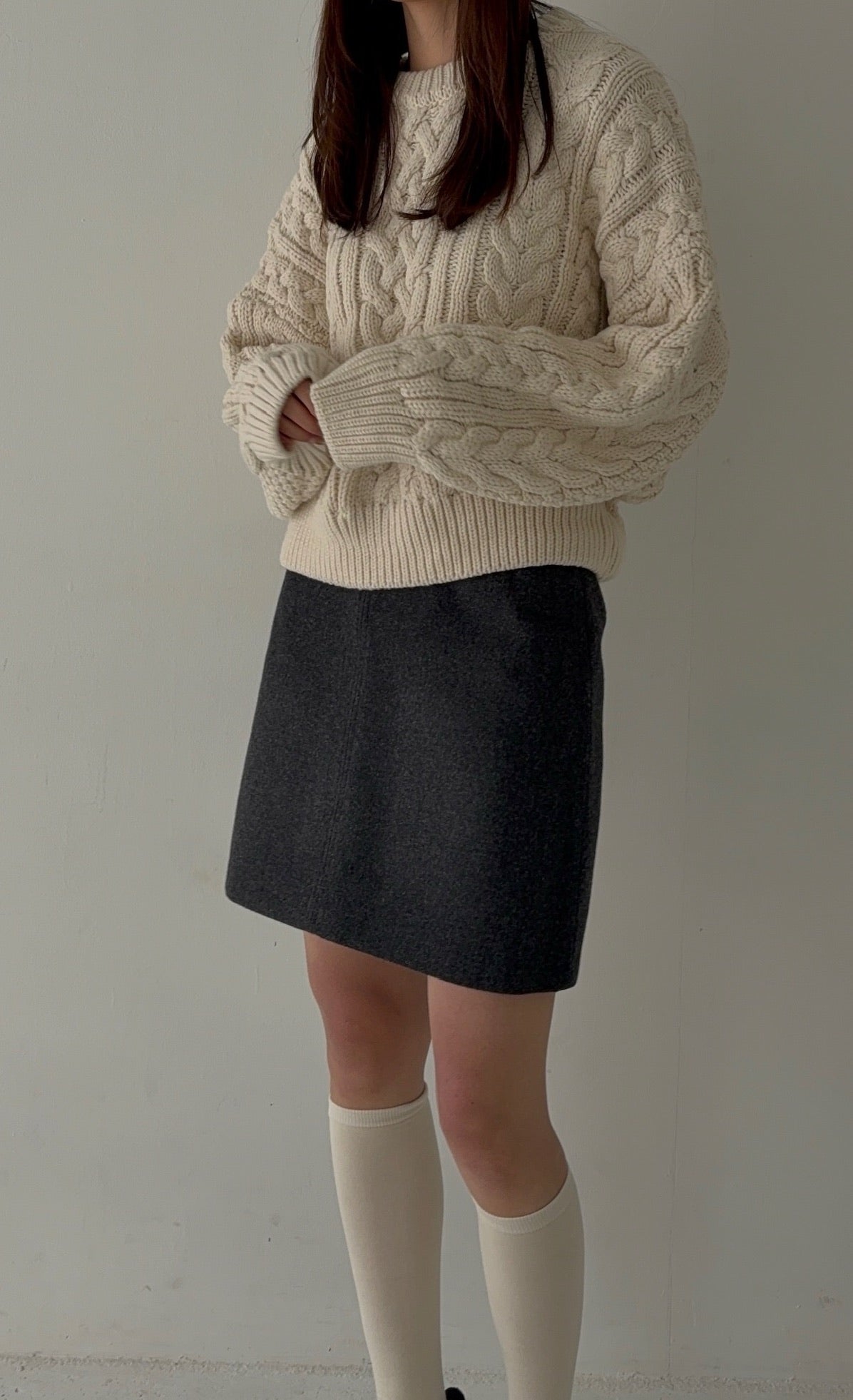 NUKU wool mini skirt