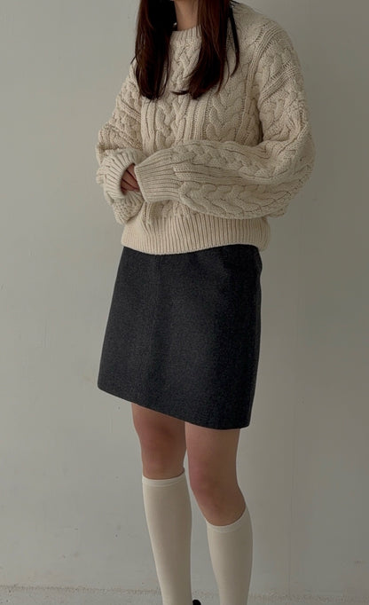 NUKU wool mini skirt