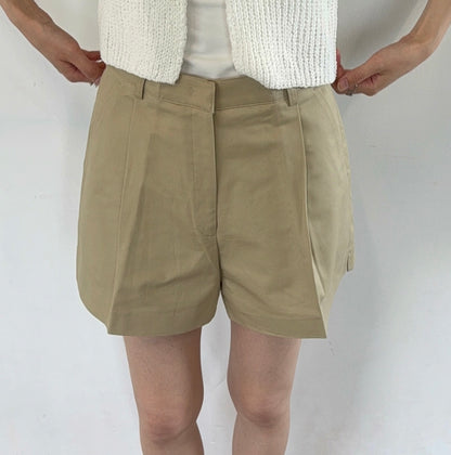 slit cotton half pants