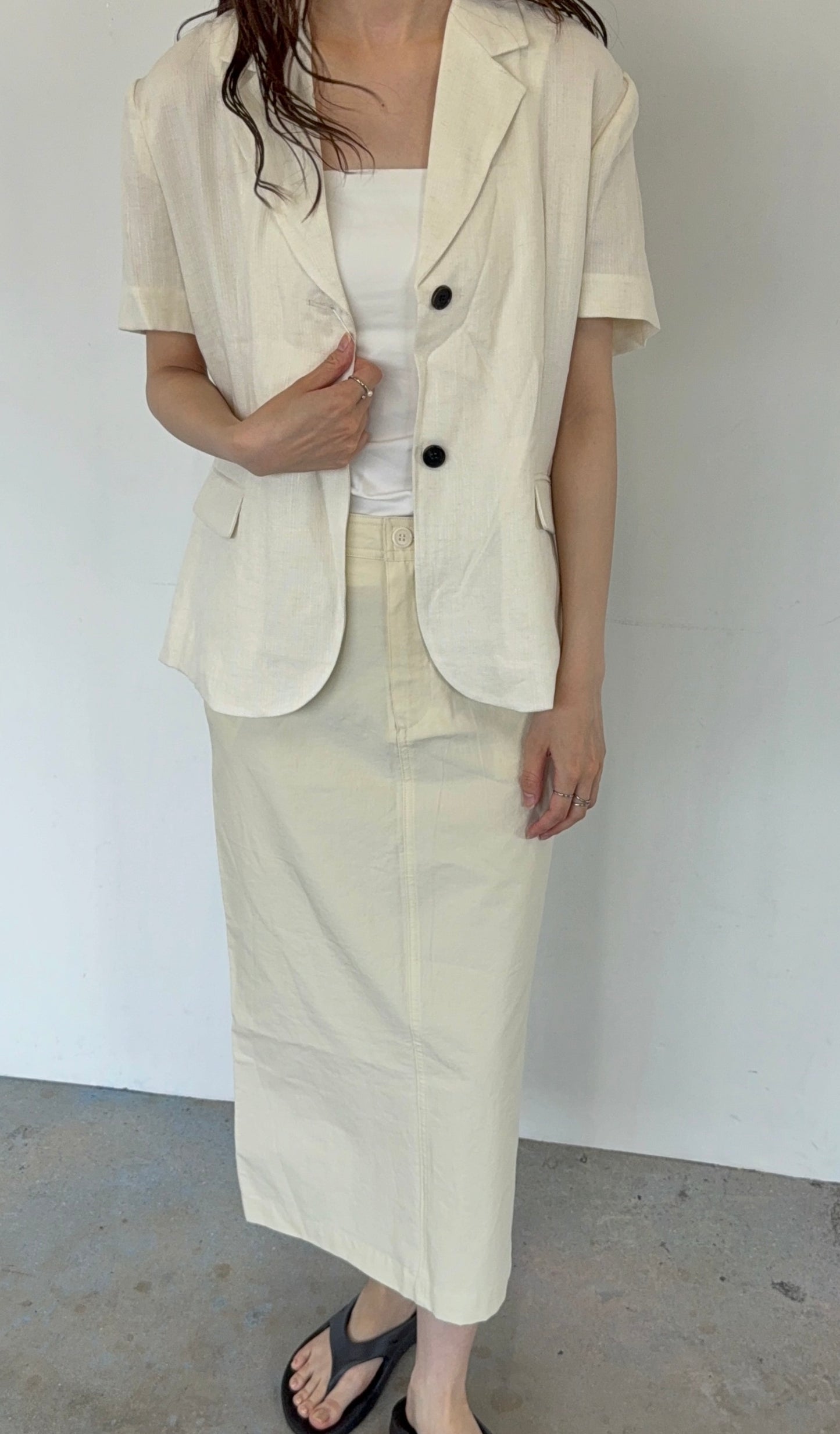 new cotton long skirt