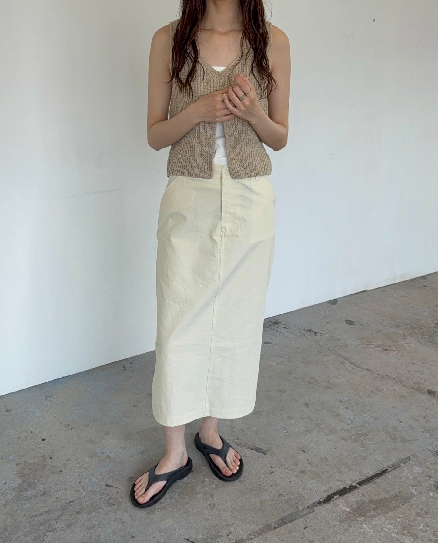 new cotton long skirt